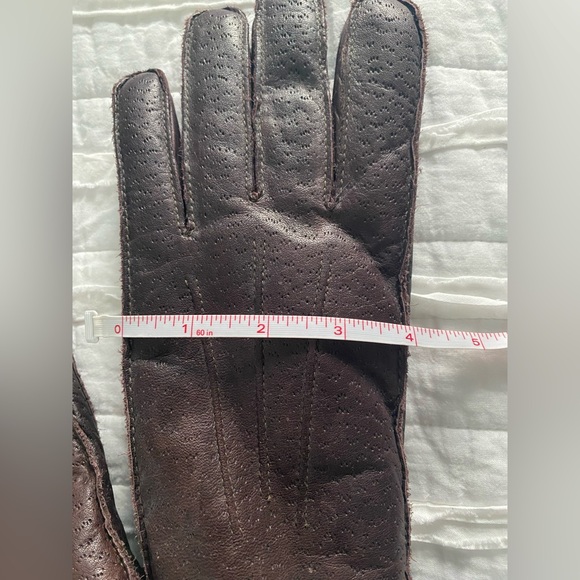NWT Men’s L Brown Leather Gloves - Picture 4 of 8